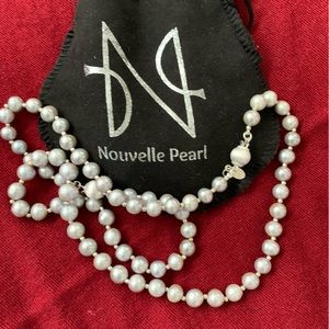 Dove gray REAL freshwater pearls